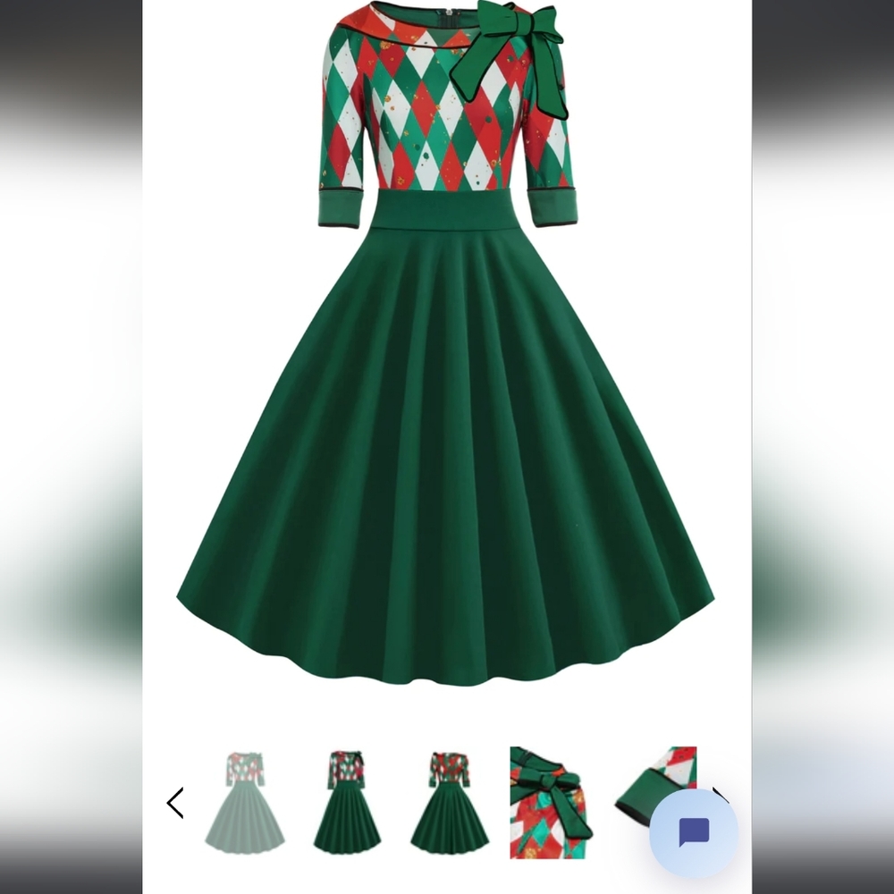 Retro Stage Holiday Swing Dress